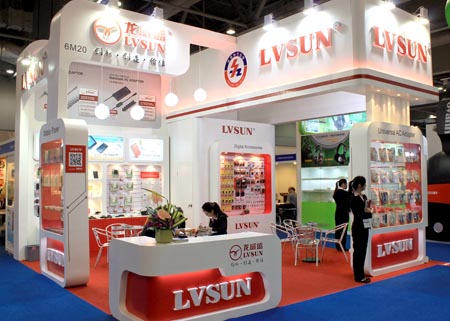 LVSUN®龙威盛位于环球资源展的展位